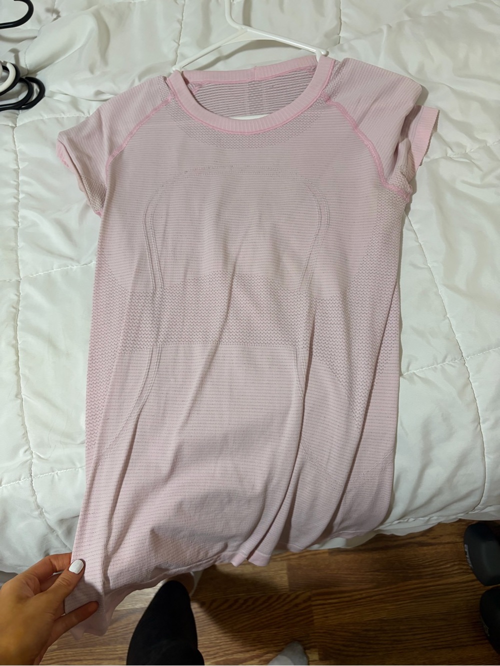 lululemon athletica Light Pink Short Sleeve Seamless Tee